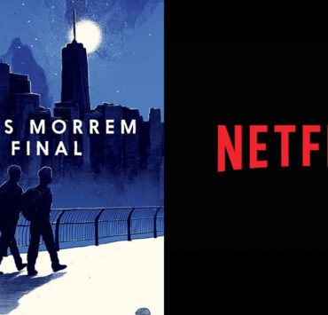 Capa do livro 'Os Dois Morrem No Final' e logo da Netflix