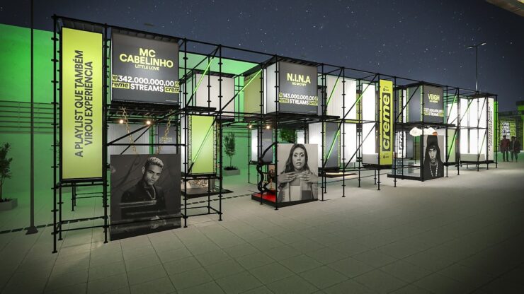 Experiência creme: de itens pessoais a cenários icônicos. confira a exposição do spotify